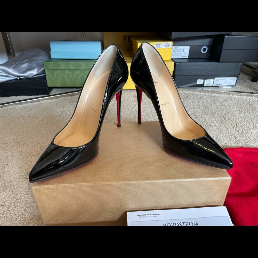 Christian Louboutin Pigalle Follies Pointed Toe Pump - Picture 8 of 12